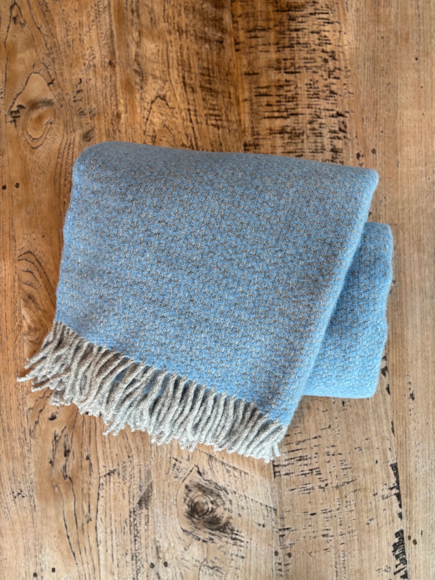 Wolldecke „Himmel oder Graublau"